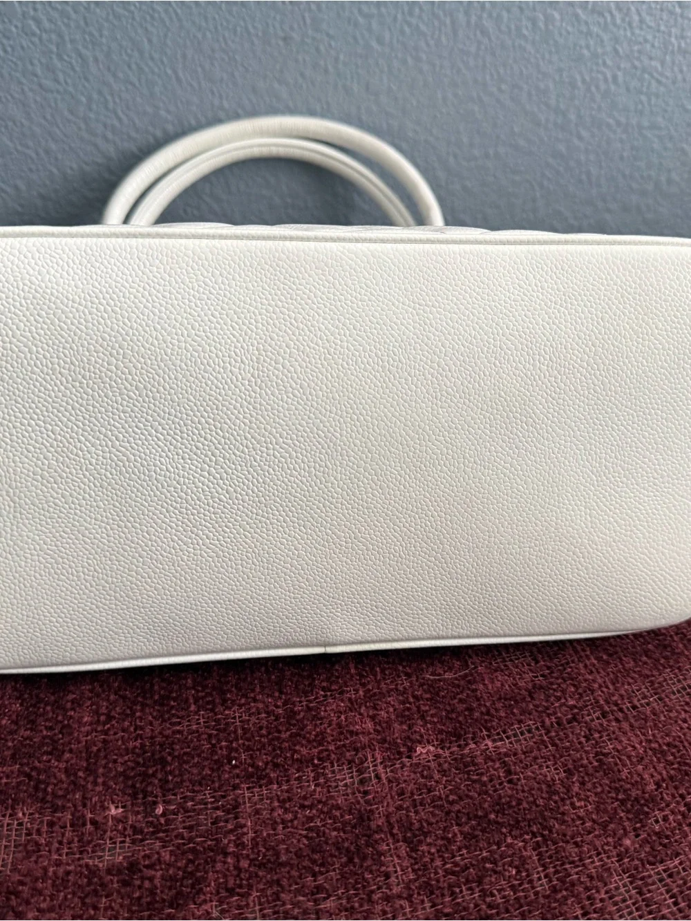CHANEL Caviar Quilted Leather Tote with Silver Medallion